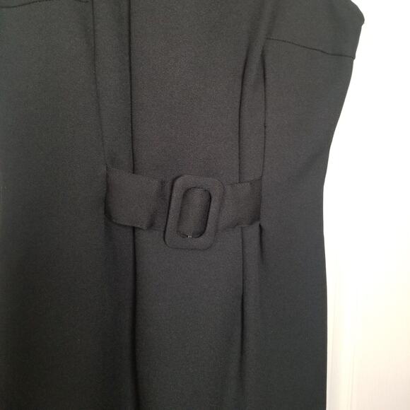 City Triangles Pencil Dress Woman's Solid Black Sleeveless Full Zip see Measures - Picture 4 of 7